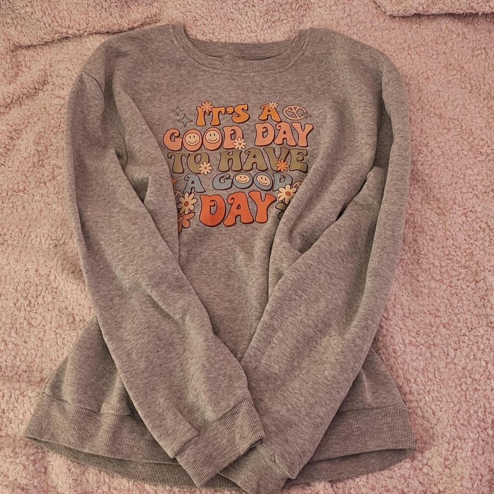 Hand Made Gray Graphic Women's Oversized Sweater